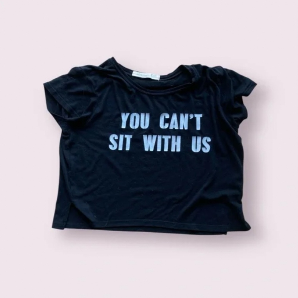 Black You Can’t Sit With Us Mean Girls Crop Top